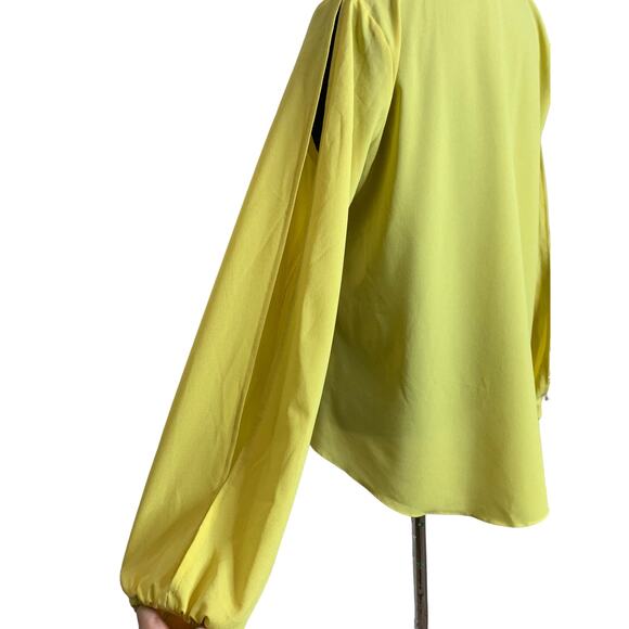 Lovers + Friends lime yellow long sleeves v neck tunic top size M - Picture 6 of 12